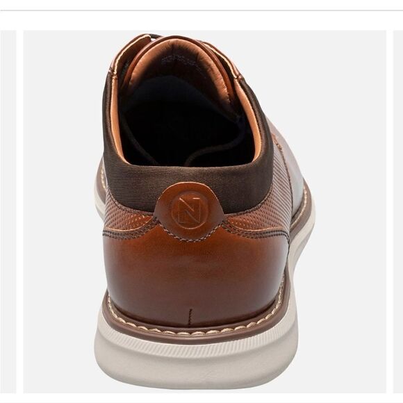Nunn Bush Chase Plain Toe Oxford Dress Sneaker Shoes Cognac ,11M - Picture 3 of 10